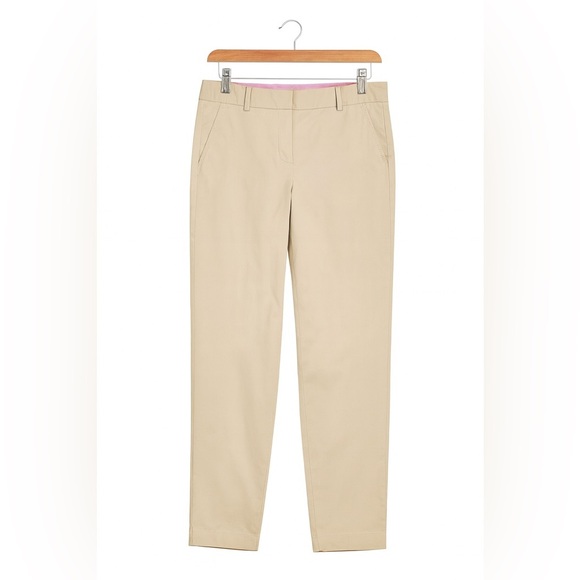 J. Crew City Fit Women’s Size 2 Ankle Length Flat-Front Khaki Pants - Picture 1 of 3